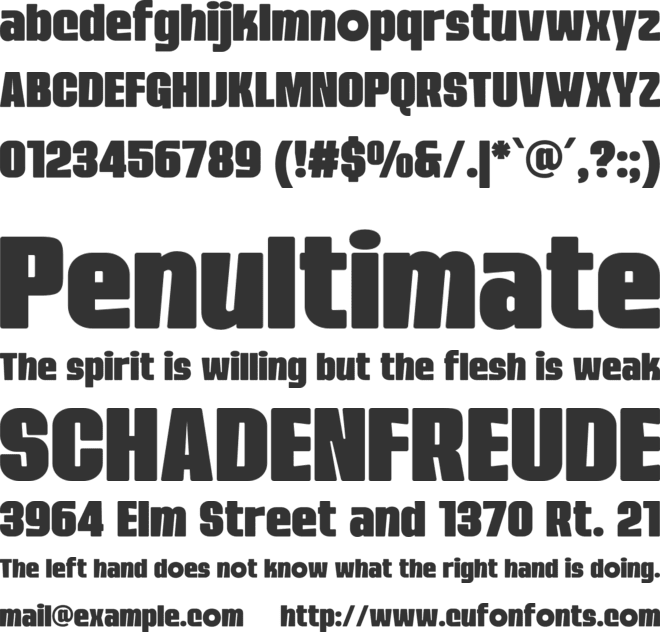 Roneva font preview