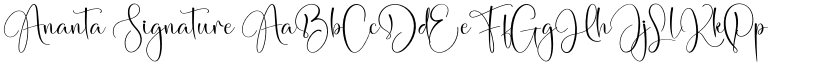 Ananta Signature font