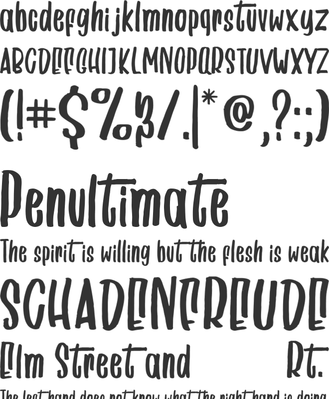 Funtalous font preview