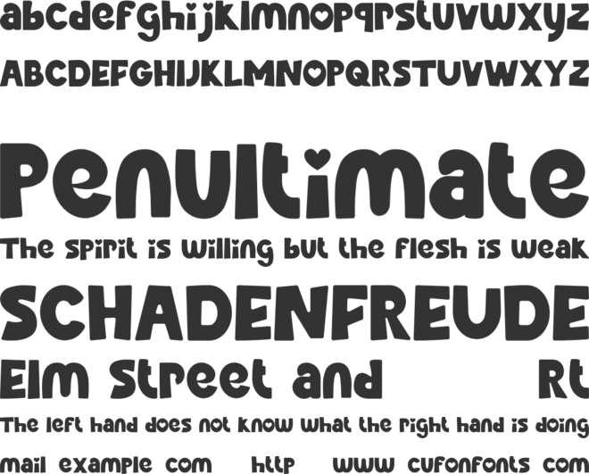 Love Live font preview