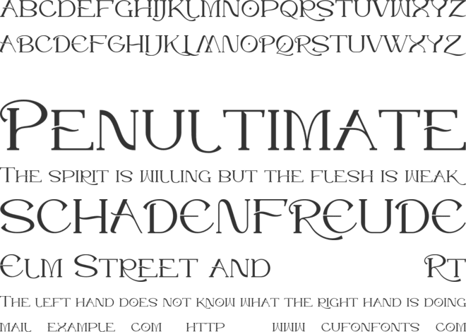 MONESA font preview