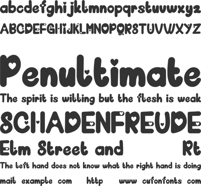 Heart Sweet font preview