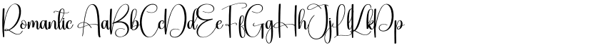 Romantic font