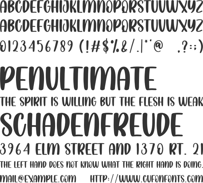 With Love font preview