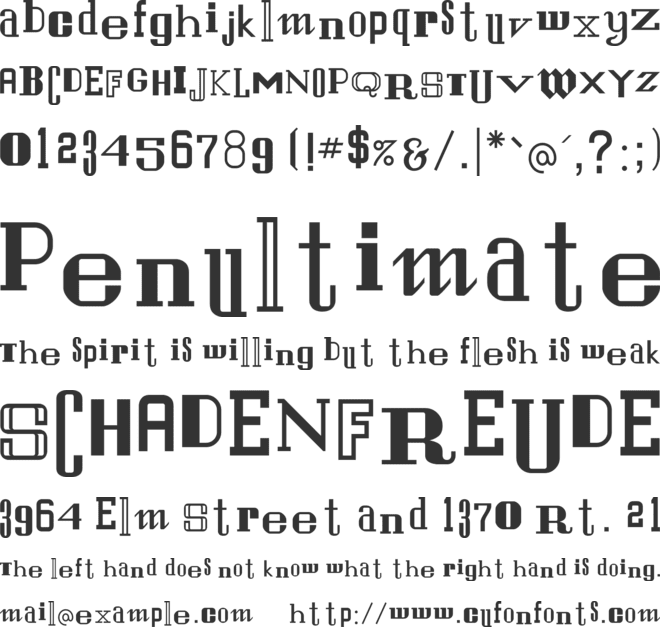 Sanfrisco font preview