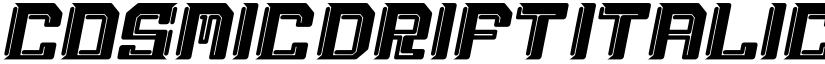 Cosmic Drift Italic font