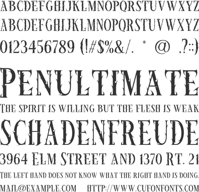 Alpha Spike font preview