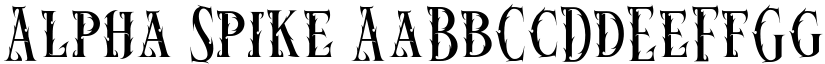 Alpha Spike font