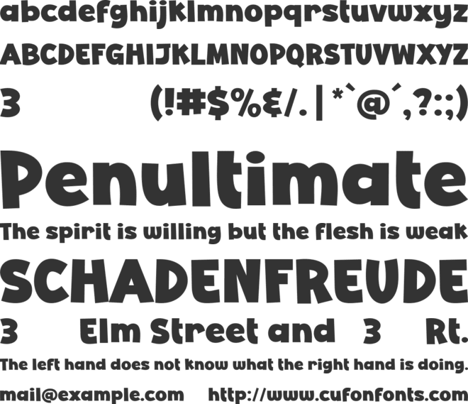 Super Three font preview