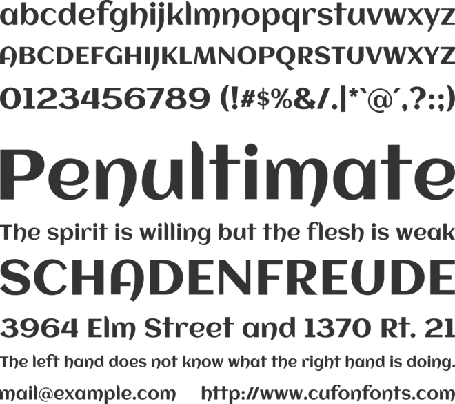 Aclonica font preview