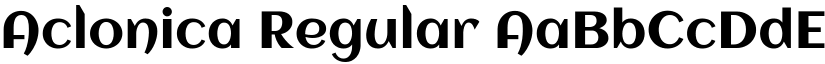 Aclonica Regular font