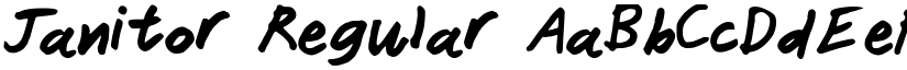 Janitor Regular font