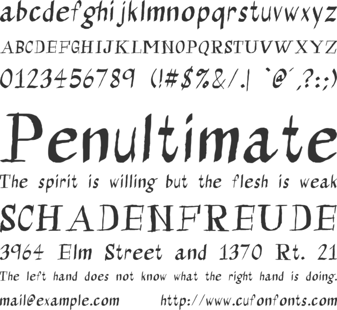 Calligraserif font preview