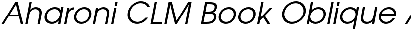 Aharoni CLM Book Oblique font
