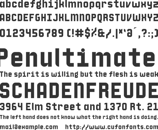 Liber Struct font preview