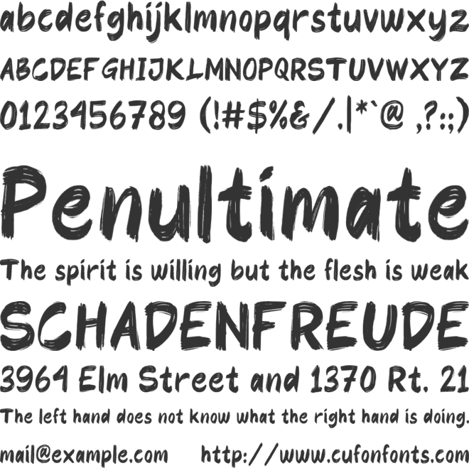 Imperfetto Five font preview