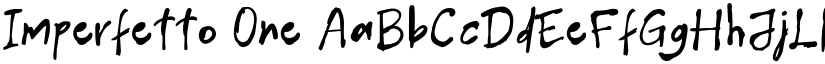 Imperfetto One font