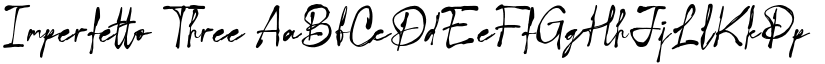 Imperfetto Three font