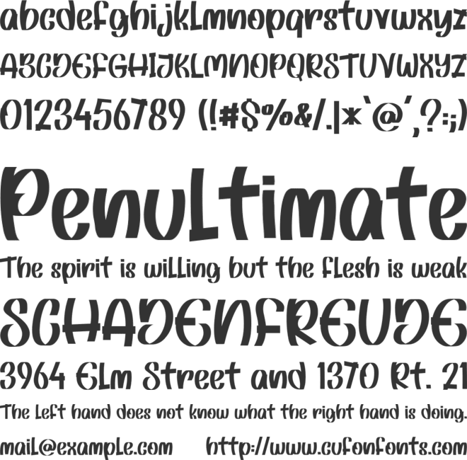 Hello Lazy font preview