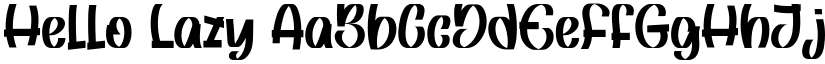 Hello Lazy font