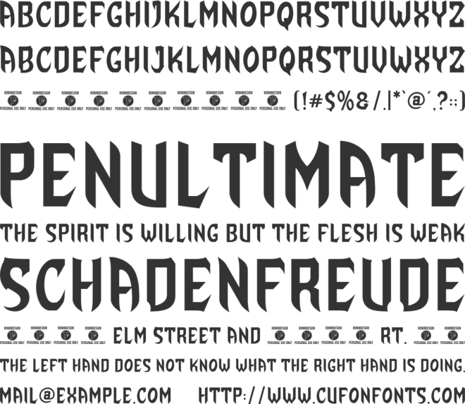 Esternal font preview