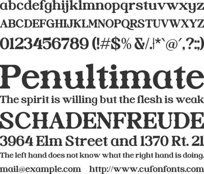 Sinkled font preview