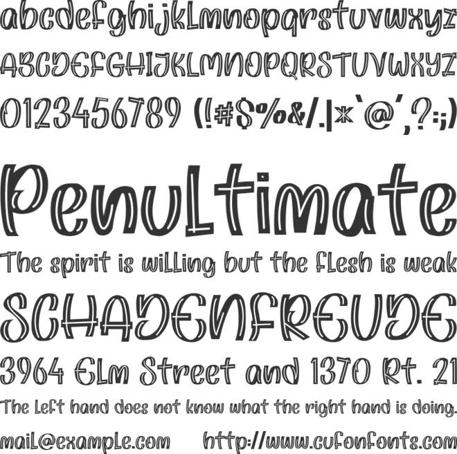 Holizone font preview