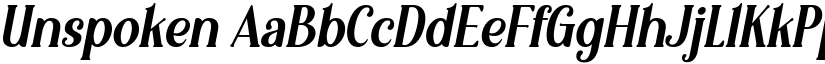 Unspoken font