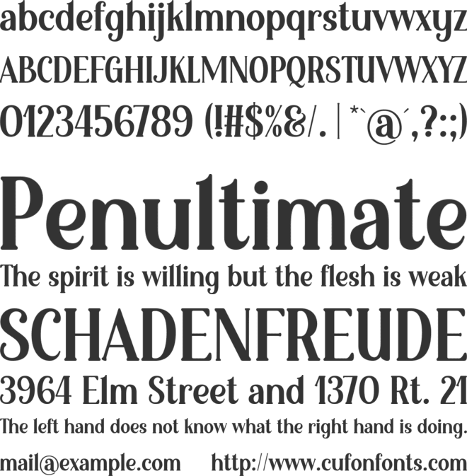 Unspoken font preview