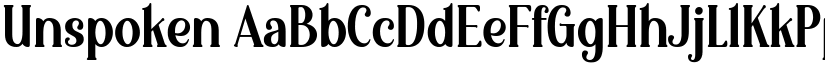 Unspoken font