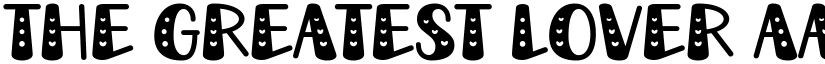 The Greatest Lover font