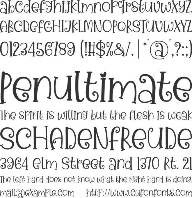 Sweet Circley font preview