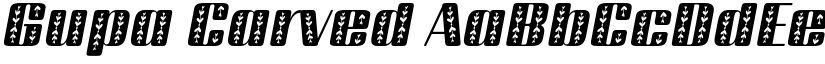 Gupa Carved font