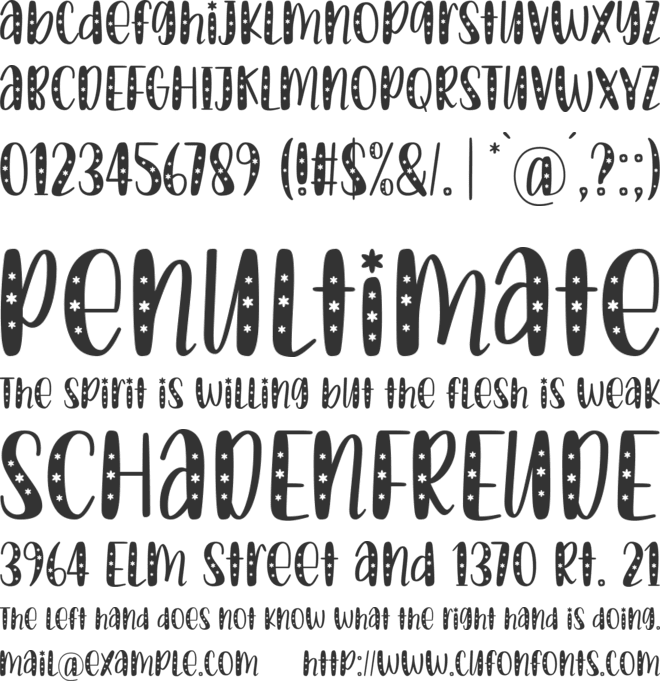 Christmas With Family font preview