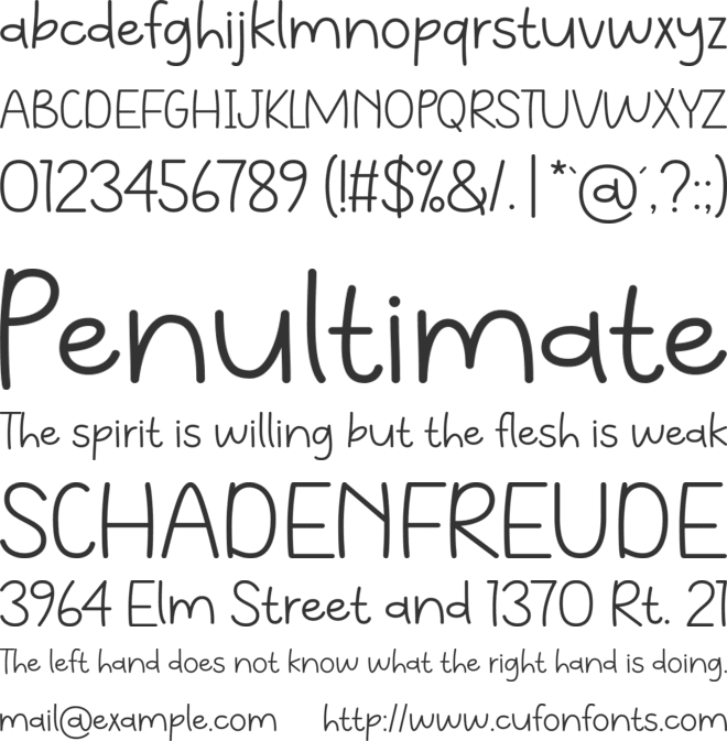 Before Loving You font preview