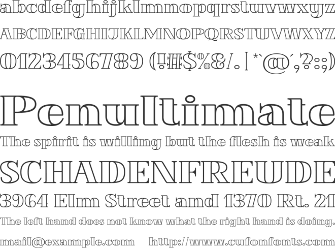 One More Chance Outline font preview