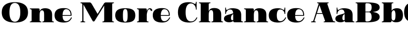 One More Chance font