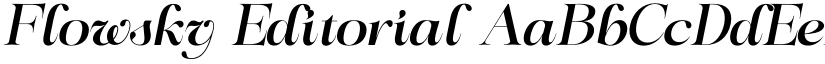Flowsky Editorial font