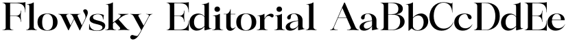 Flowsky Editorial font