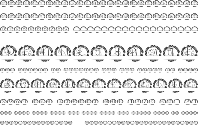 Lettravia Split Monogram font preview