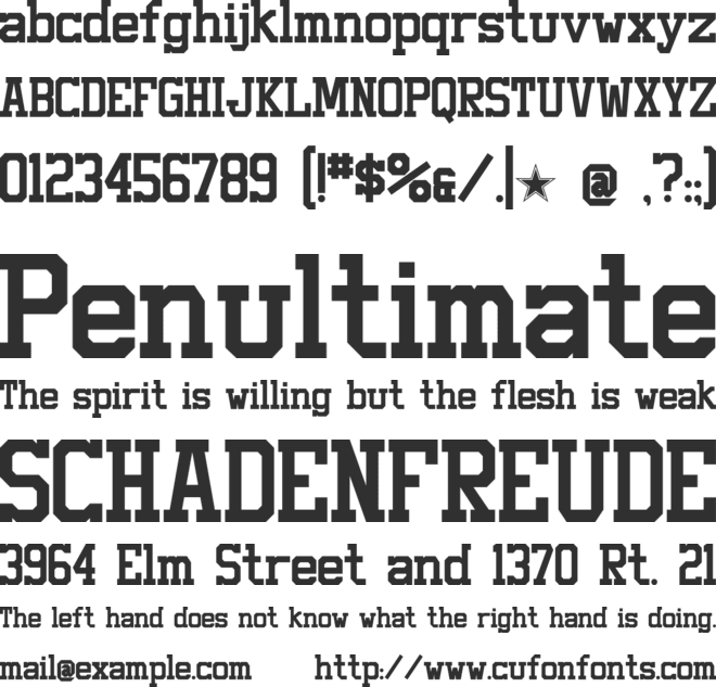 Staubach font preview