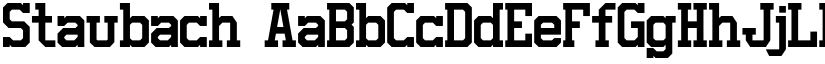 Staubach font