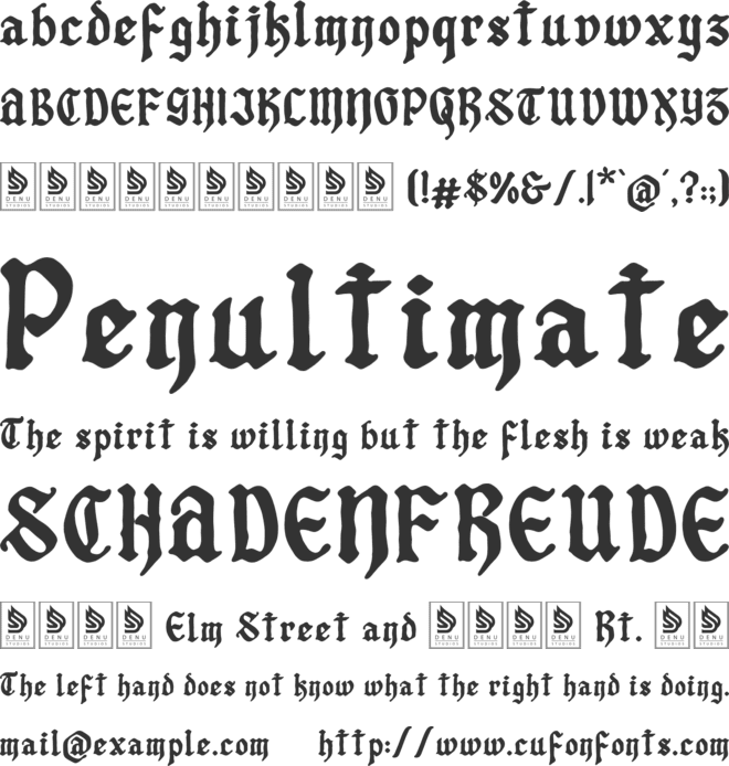 Xirstark font preview