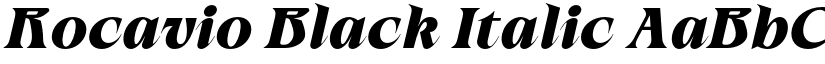 Rocavio Black Italic font