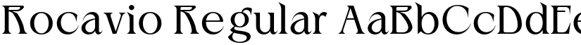 Rocavio Regular font