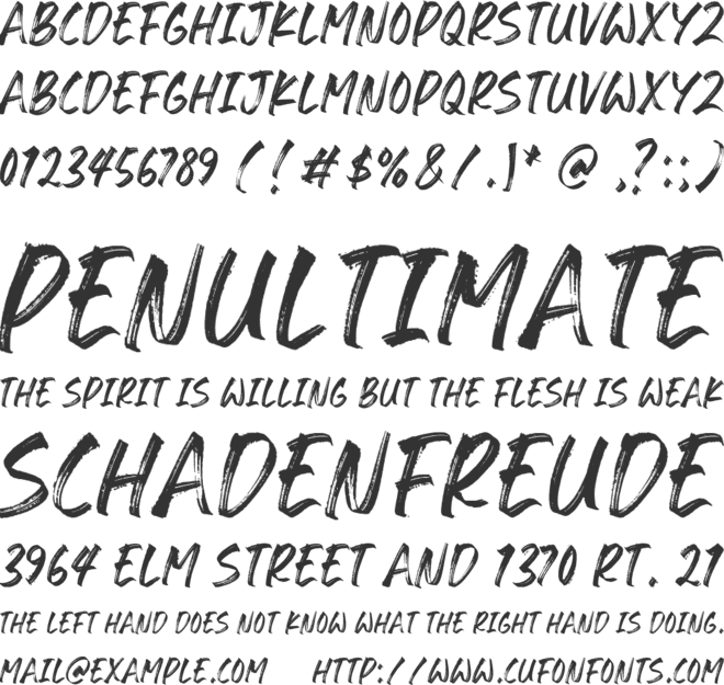 Hyper Track font preview