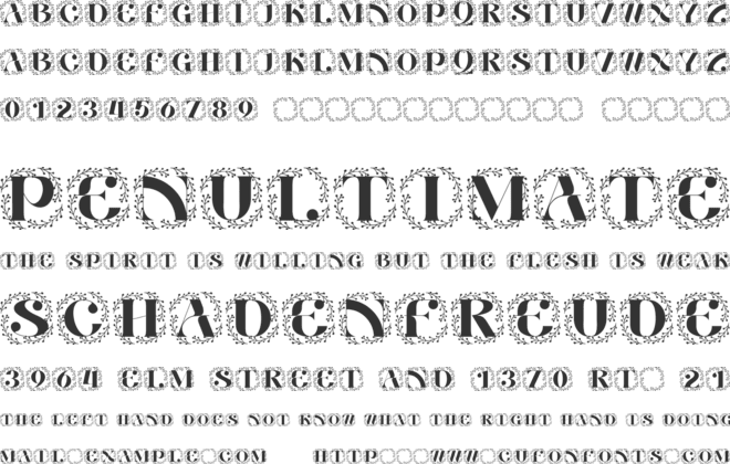 Marquessa Monogram font preview