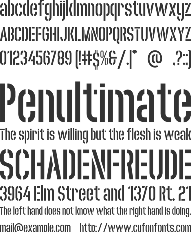 Koramilo font preview