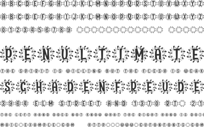 Mireth Monogram font preview