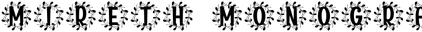 Mireth Monogram font download